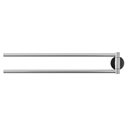 Towel rail with 2-arms rvs front