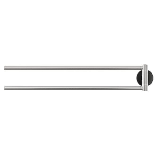 Towel rail with 2-arms rvs front