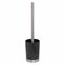 Freestanding toilet brush & holder  Stainless steel brushed black VRIJSTAAND