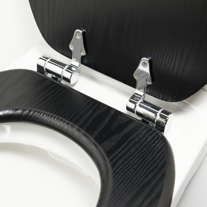 Beangstigend markt Banzai Tiger - Tiger Blackwash Toiletbril met deksel MDF Zwart