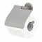 Toilet roll holder with lid Stainless steel brushed VRIJSTAAND PLUS