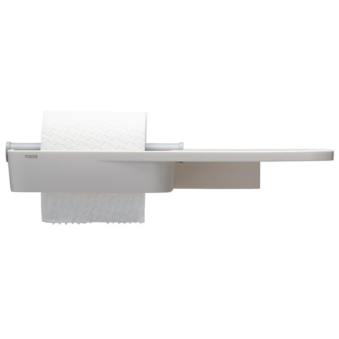 Tiger Tess, Porte-Rouleau Papier Toilette sans Rabat, Blanc, 81x145x45mm