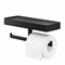 Toilet roll holder with shelf