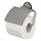 Toilet roll holder with lid  Stainless steel brushed black VRIJSTAAND PLUS