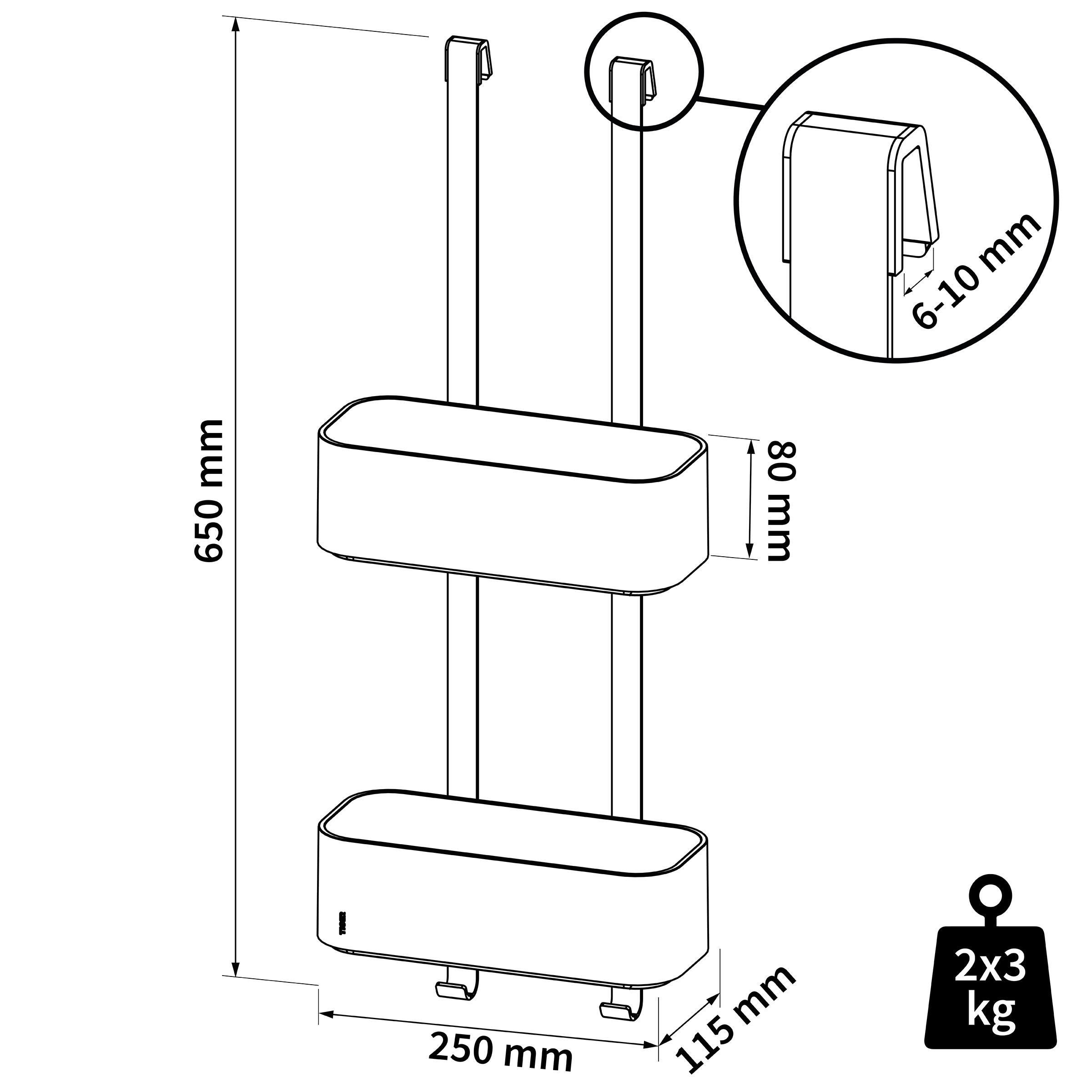 Tiger - Tiger 2-Store Hanging shower caddy 25 cm White