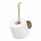 Spare toilet roll holder  Brass brushed black VRIJSTAAND PLUS